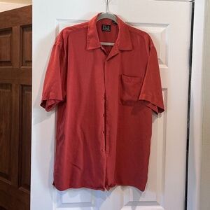 Jos A Banks Men’s Silk Short Sleeve XL Brick Red